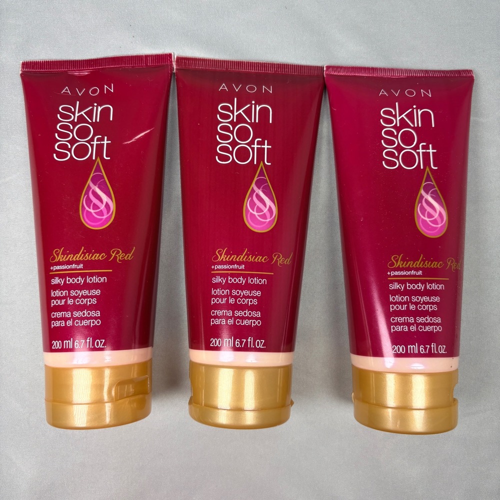 Avon Skin So Soft Skindisiac Red Passionfruit Body Lotion Lot of 3